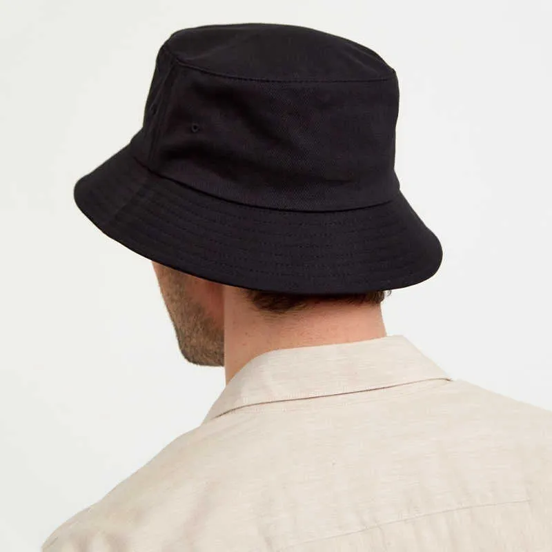 Man Oviersized Head Bucket Hats Boy Black Classic Fisherman Cap Summer Casual Cotton Panama Unisex Adult Plus Size Sun