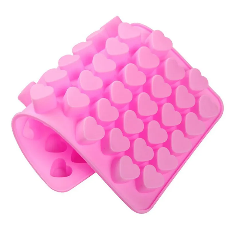 Mini Heart Mold Silicone Ice Cube Tray Diy Chocolate Fondant Mold 3D PASIROR