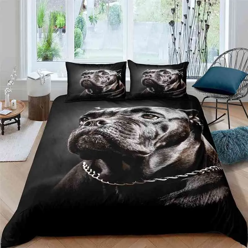 Set copripiumino Bulldog Bulldog francese Biancheria da letto Twin Size Chocolate Puppy Pet Doggy Animal Quilt regali amanti dei cani