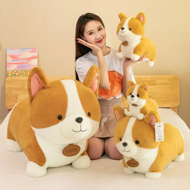 Super Cute Cartoon Corgi Plush Toy Big Fat Dog Doll Sleeping Pillow Puppy Doll for Girl Kids Gift 35 tum 90 cm