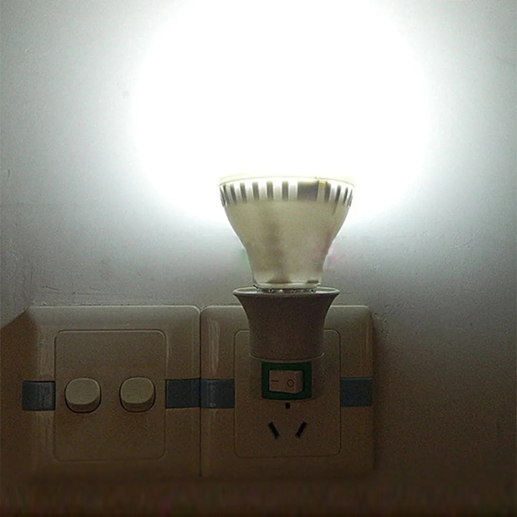 E27 LED Light Male Sochet Base Typ zasilania prądu przemiennego 220V EU Wtyk Lampa uchwyt żarówki Załącznika ON/OFF Przełącznik przycisku