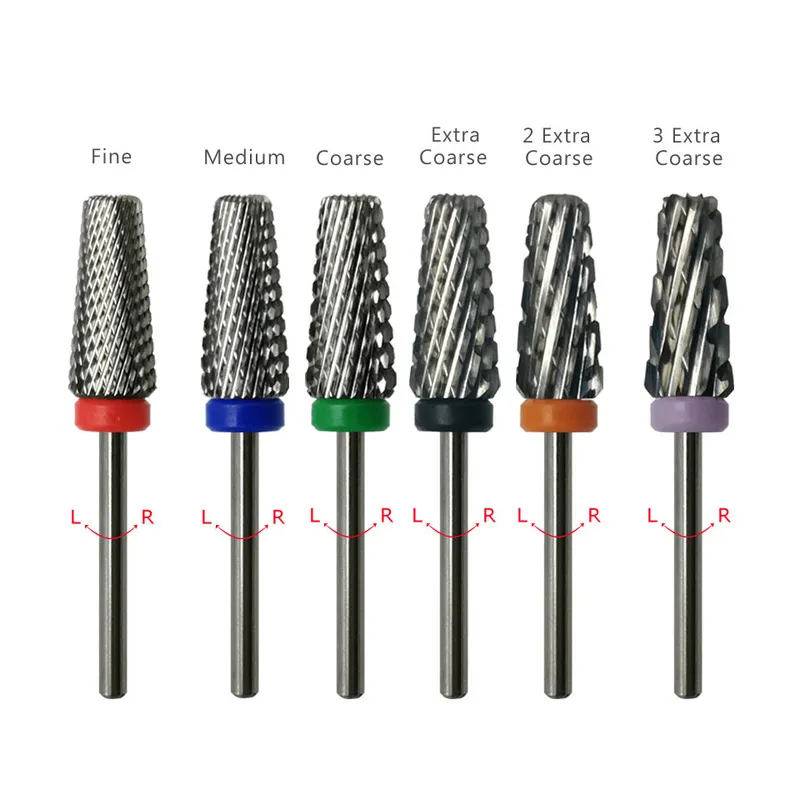 HYTOOS 5 في 1 Carbide Deling Drill Drill Bits Cutter Milling Cutter for Manicure قم بإزالة أدوات إكسسوارات هلام الأسيليك 220518