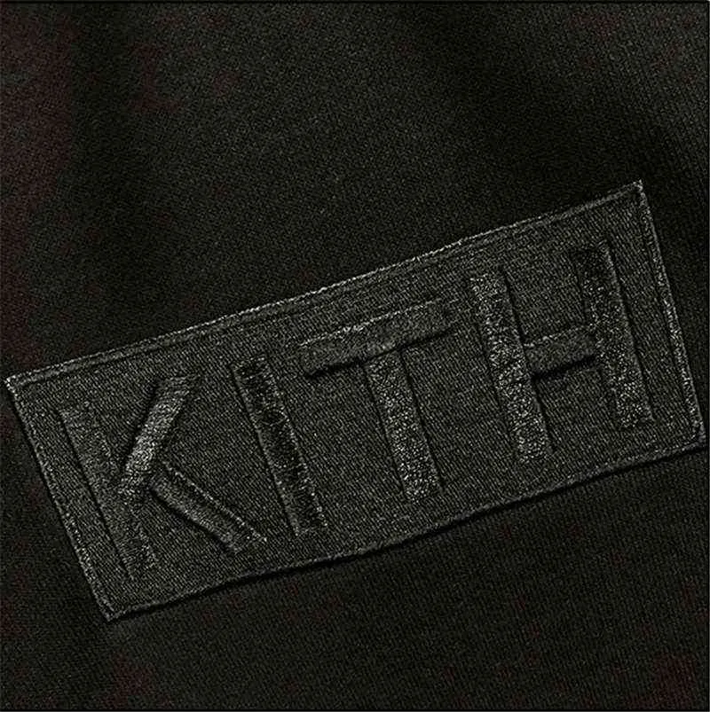 2021 Kith Hoodie Men Men女性高品質のクラシック刺繍ボックスマークキスハーディはスウェットシャツを厚くします特大プルオーバー