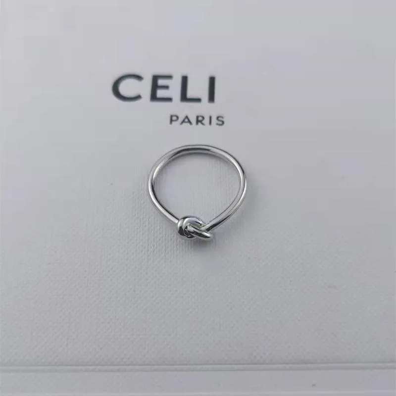 Hoop Huggie Marke Koreanische Einfache Mode Stil Zubehör Knoten Kreis Finger Ring Für Frauen Messing Überzogene 18K Gold Hohe qualitätHo215E