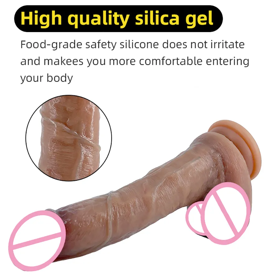 Realistische Eichel, riesiger Penis, super großer und weicher Dildo, Saugnapf, Spielzeug für Erwachsene für Paare, sexy Clearance Insert Vagina Anal Plug