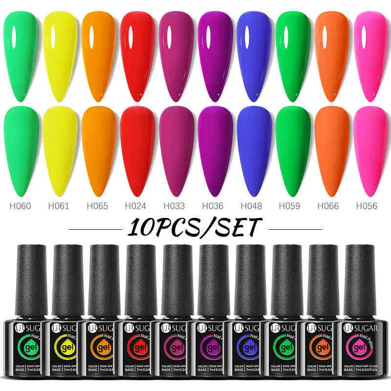 Nxy Nail Gel 10 шт. Стеклянная бутылка блеск блестки Польские наборы комплекты Semi Permance Soak Off UV светодиодный лак все для маникюра 0328