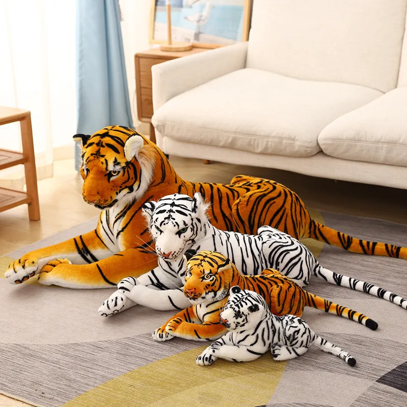 1,1 m en peluche tigre géant réaliste animaux en peluche jouet jouets pour enfants poupée kidsboy cadeau d'anniversaire kawaii décor à la maison noël 220701