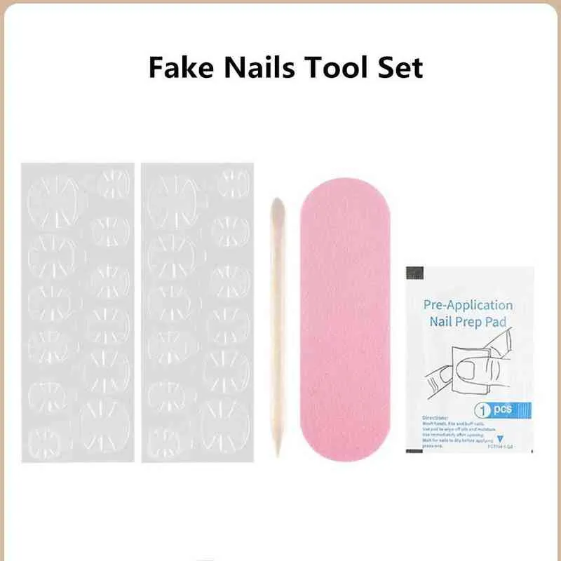 False Nails Nail Art Fake with Jelly Glue Dicas Clear Press On Coffin Stick Display Tampa completa Designs artificiais destacáveis ​​0616