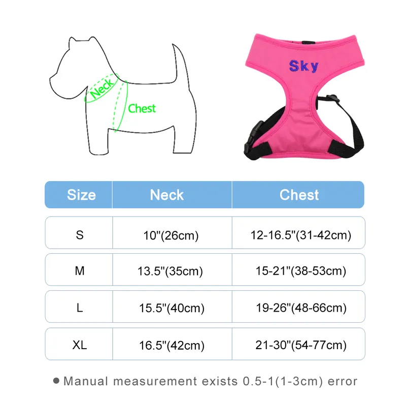 Gilet gatti in nylon con rete ricamata personalizzata Nome personalizzato cani di piccola taglia Gatti Bulldog francese 220622