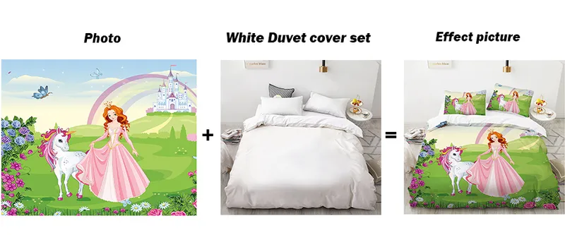 DIY -постельные принадлежности Set PO Image Custom Size King King Cover Cover Set Pillowcase Индивидуальная постельное белье для постельного белья корабль 220622