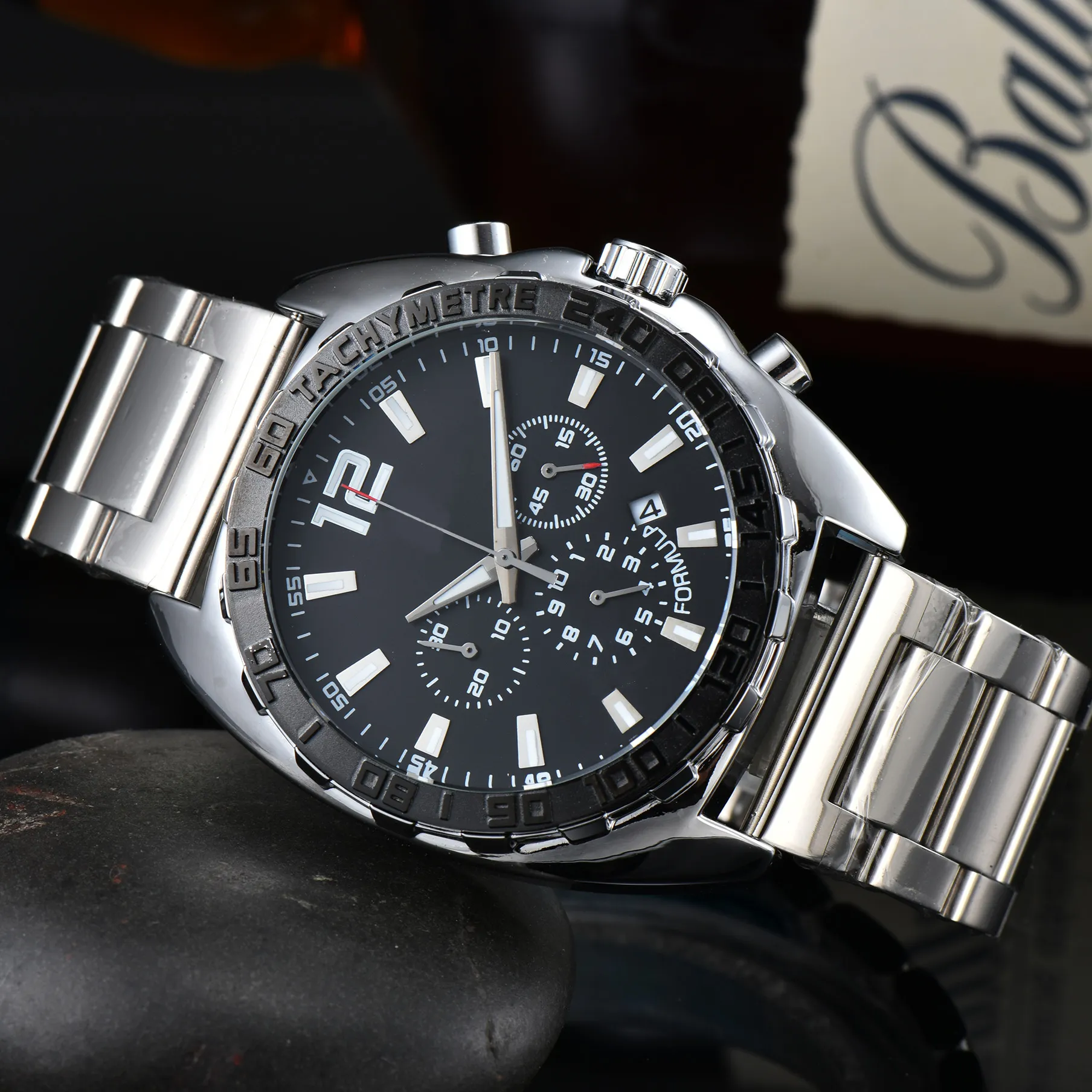Nuovo orologio da uomo automatico orologio da polso in ceramica in acciaio inossidabile movimento al quarzo cinturino in metallo di alta qualità moda multifunzionale Water354o