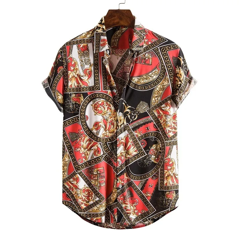 Chemises à manches courtes pour hommes pour hommes Social Luxury Man Designer Clothes Hawaiian Fashion Elegant Classic Fashion 220401