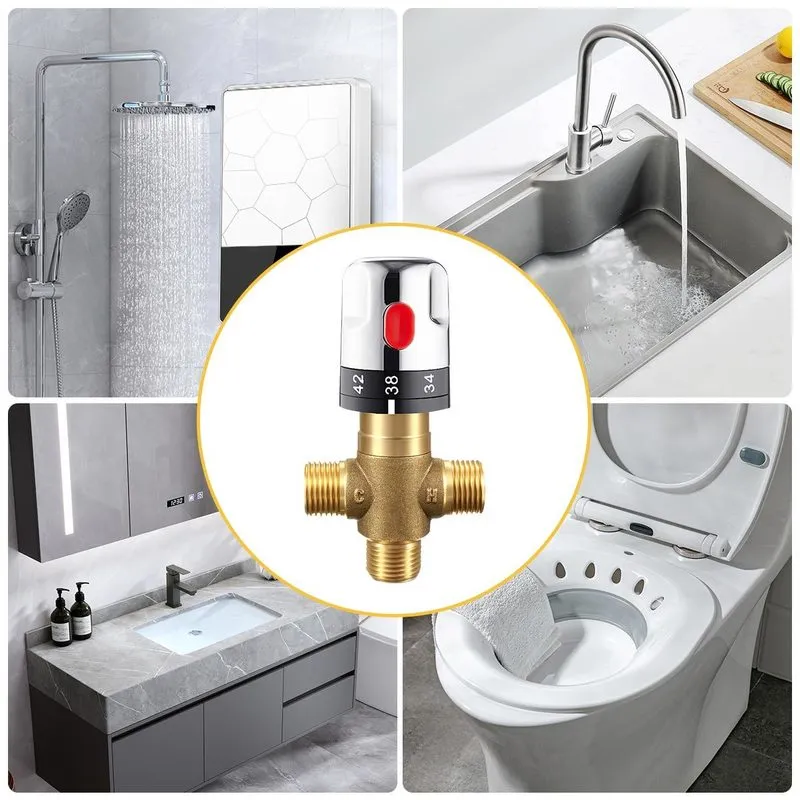 Robinet de douche de salle de bain en laiton mélangeur thermostatique soupapes thermostat statique robinets de température de l'eau Bidet 220713