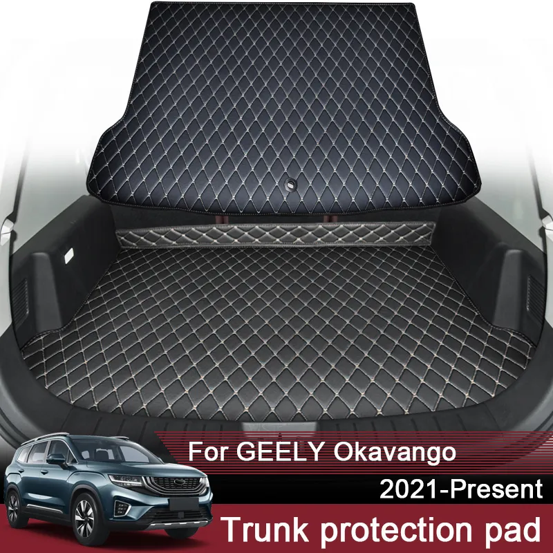 voiture style personnalisé tapis de coffre arrière pour Geely Okavango 2021-présent en cuir étanche Auto Cargo Liner Pad accessoire