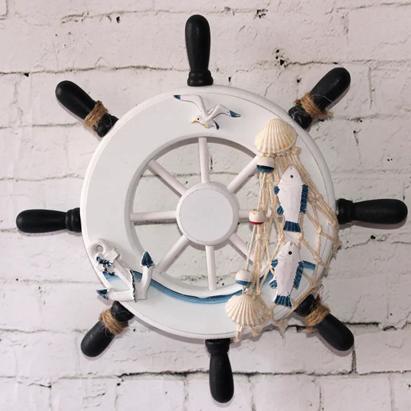 9 Декоративные пляжные деревянные лодки рулевого рулевого рулевого рулевого рулевого рулевого рулевого колеса.