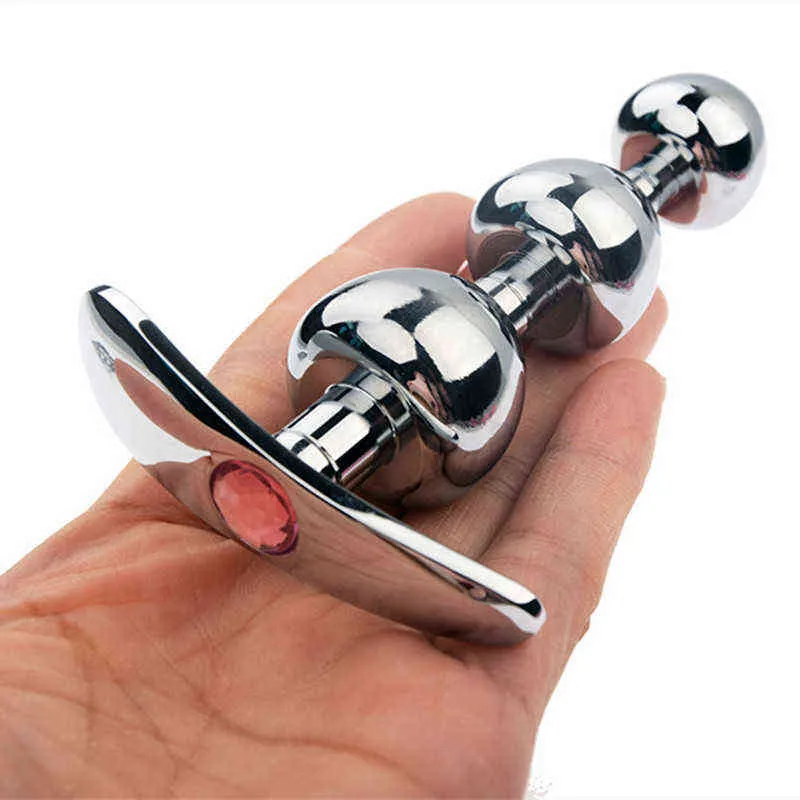 Nxy Anal Toys Metal Mushroom Head Removal Anchor Plug Sex for Women men couples Adult Game Masturbation Back Court 220420