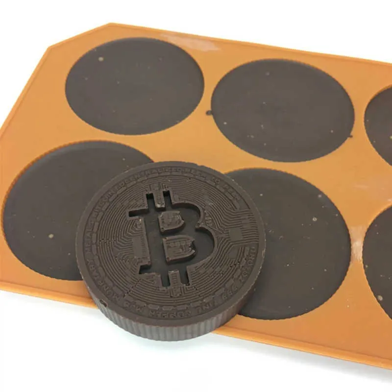 6 czekoladowa silikonowa forma bitcoinowa lodowa kostka kremówka piszczałka