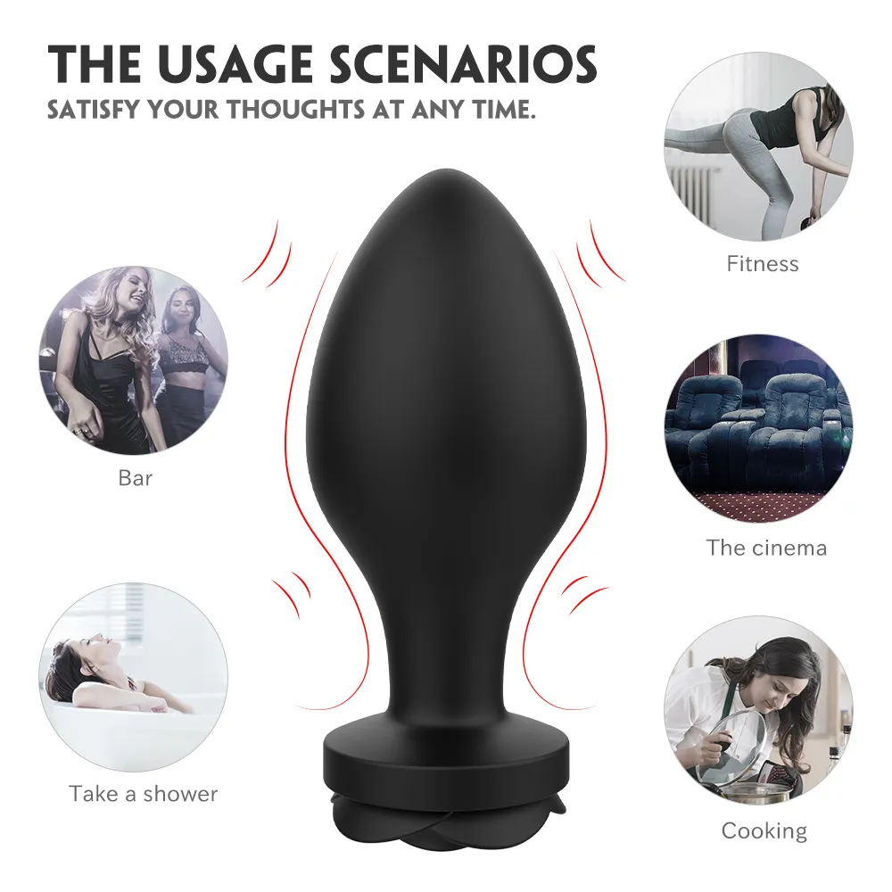 3 Adet Set Silikon Butt Fiş Anal Unisexy Seksi Stoper Dahili Çelik Topu Yetişkin Oyuncaklar Erkekler Için / Kadınlar Eğitmen Çiftler