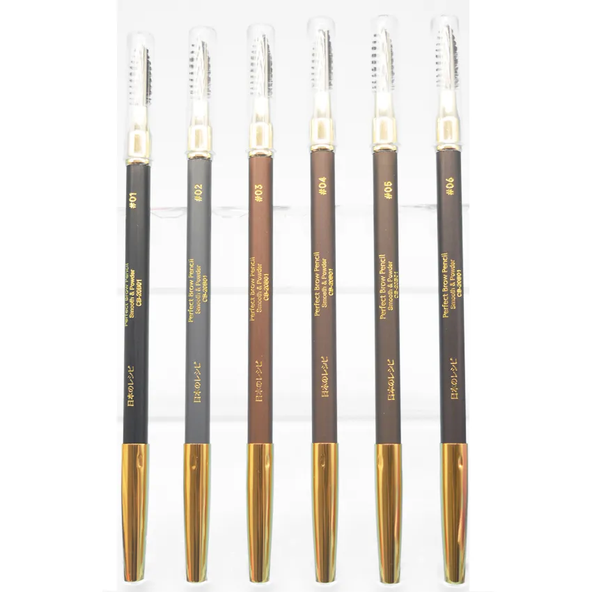 Perfect Eye Brow Pencil - Dual-ended 6-Colors Traditional eyebrow pencil with powder-like formula Smooth for Daily use