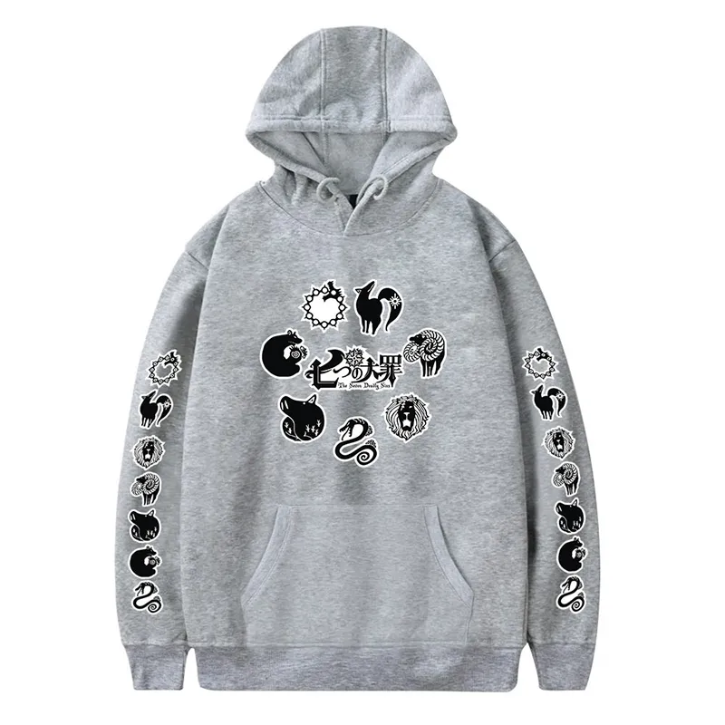 Japan Anime Sieben Todsünden Muster Hoodie Männer Sweatshirt Frühling Herbst Harajuku Mit Kapuze Abenteuer Manga männer frauen Kleidung 220402