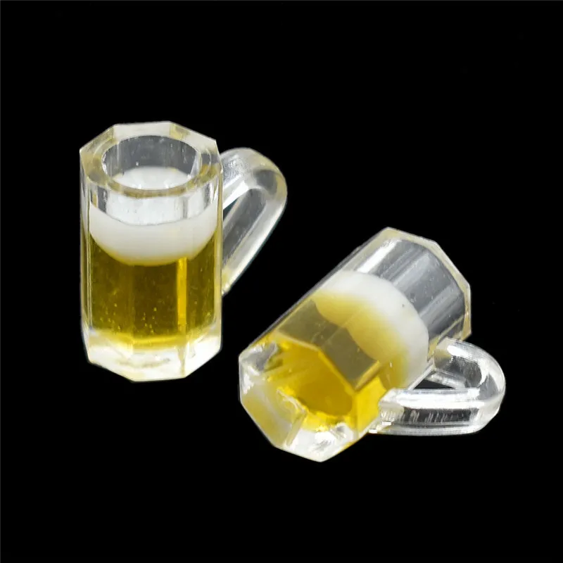 Miniature Beer Glass Resin Small Cups Dollhouse Model Modern Home Room Table Dollhouses Decoration Supplies 220426