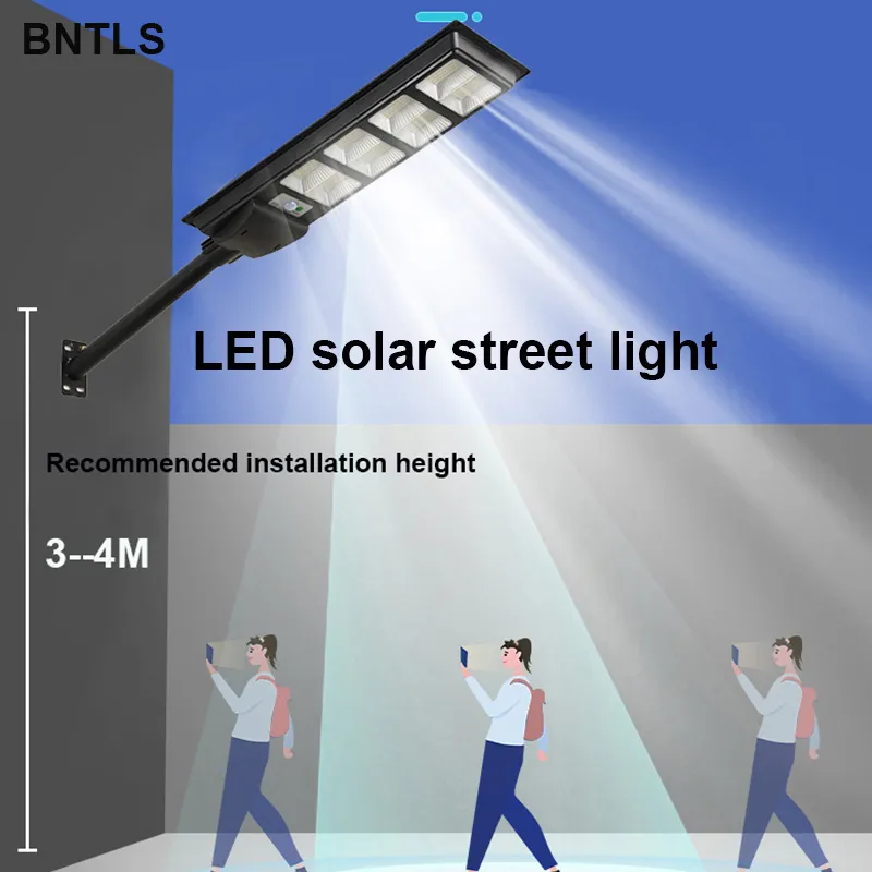 30W 60W 90W 120W draagbare lantaarns geïntegreerde LED Solar Street Lamp Solar-Panel Lichtregeling + Human Body Induction Solar-Lamp