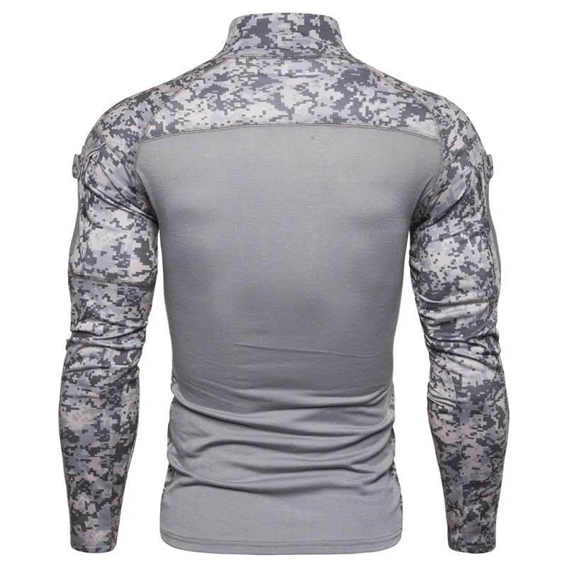 Mode Men s Top Tactical Camouflage Athletic T Shirts Långärmad män Militär Combat Shirt Army Clothing 220712