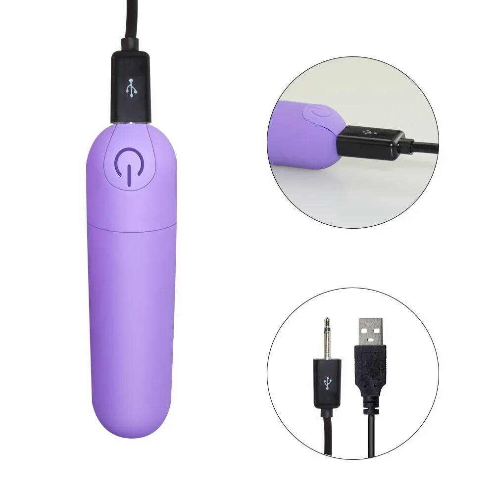 10 velocità Bullet Vibratore USB Carica G-Spot Dildo Massager Mini Forte Vibrazione Plug Anale Plug Sexy Giocattoli le donne