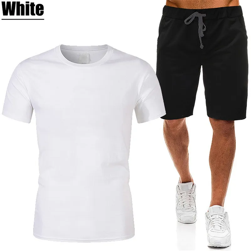 Summer Men Brand Shorts a due pezzi Shorts set maschi abbigliamento da uomo sportivo set maniche corte e traspiranti pista tracce 220610