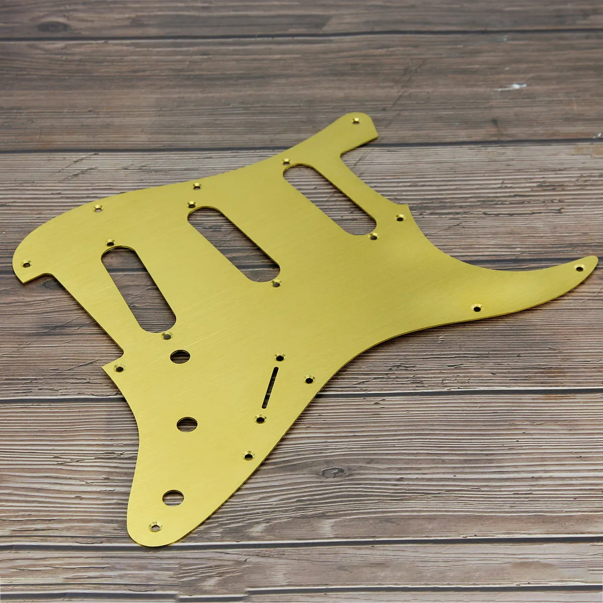 Metall Aluminium PickGuard SSS Electric Guitar Pick Guard Scratch Plate 11 Hål, guld/silver/svart Välj