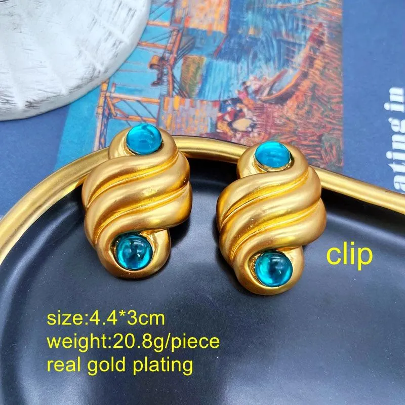 Clip-on & Screw Back Retro Styles Vintage Jewelry For Women Antient Earrings Clip Statement AccessoriesClip-on274l