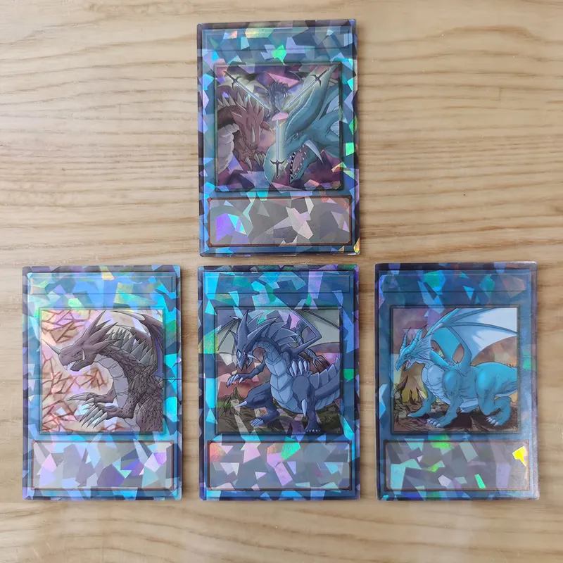 Карты Yugioh с жестяной коробкой Yu Gi OH Card Голографическая английская версия Golden Letter Links Links Game Card Blue Eyes Exodia 220713