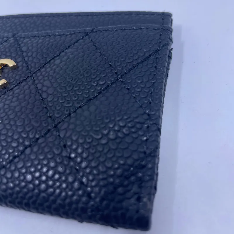 Echte lederen creditcard -ID -houder Hoge kwaliteit Designer Mini Bank Card Case Black Slim Wallet Dames munt Pocket Sell Limited Q263N