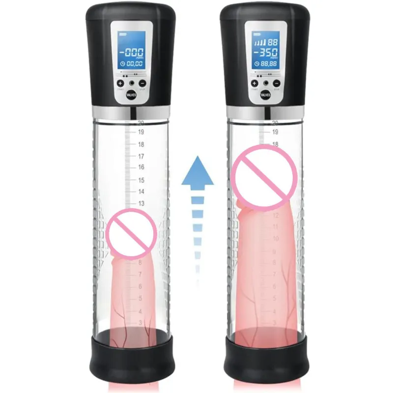 USB Rechargeable Vacuum Penis Pump Male E-rection Enlargement Training Adult sexy Toys