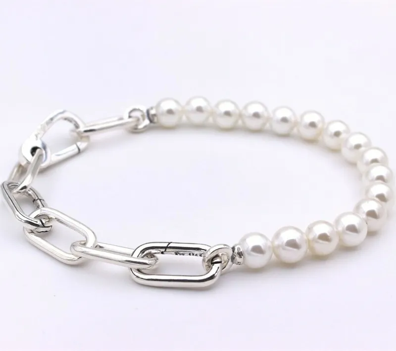 ME bracelet de perles de culture d'eau douce chaîne bijoux 925 bracelets en argent sterling femmes perles de charme ensembles pour p avec logo ale bracelet cadeau d'anniversaire 599694C016514207