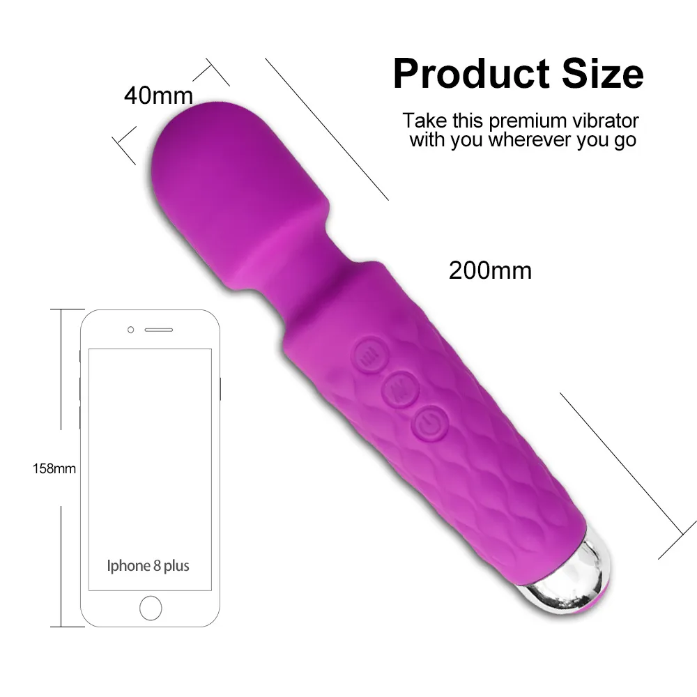Poderoso vibrador Av Vibrator Magic Vagina Wand Clitoris Vibradores de estimuladores Sexy Toys for Women Masturbator USB Dildo
