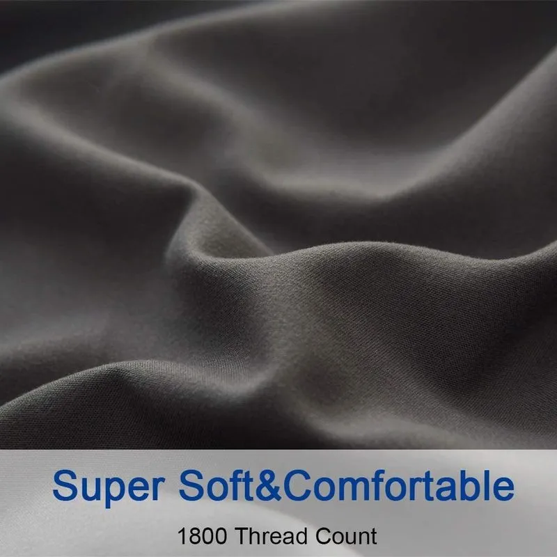 Bed Sheet Set Super Soft Microfiber 1800 Thread Count Luxury Egyptian Sheets Deep Pocket Wrinkle and Hypoallergenic 2204297118295