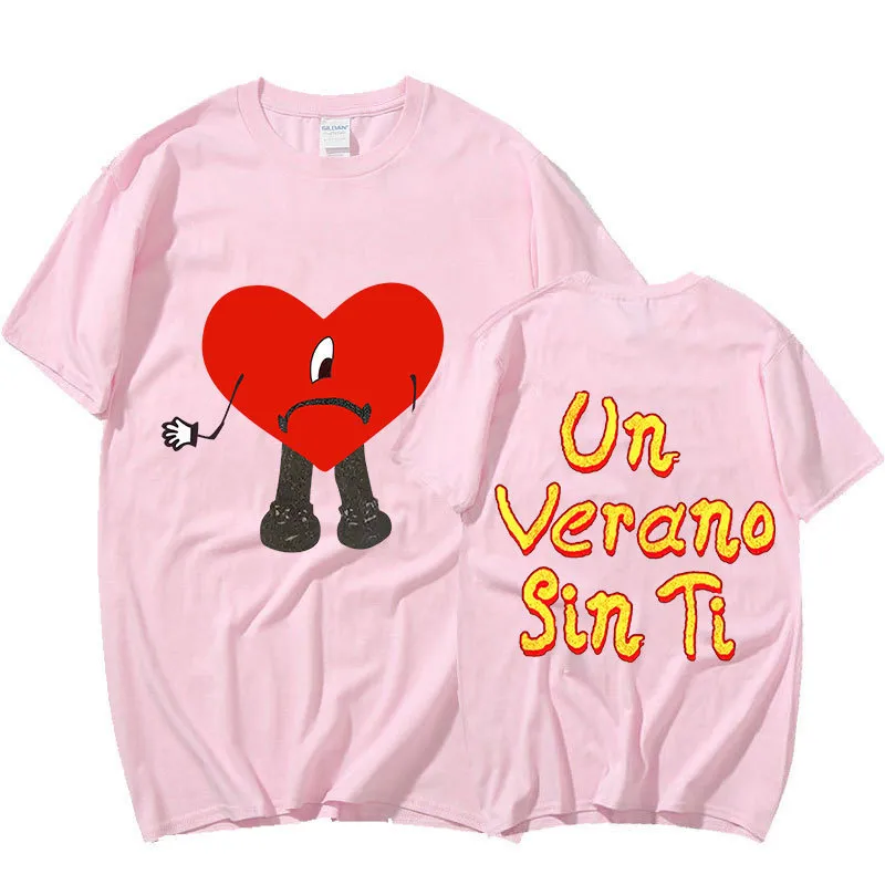 Bad Bunny Un Verano Sin Ti Müzik Albümü Çifte Targed Baskı Grafikleri T Shirt Unisex Hip Hop Tişörtleri Büyük Boy Sokak Giyim Tshirt 2205198320
