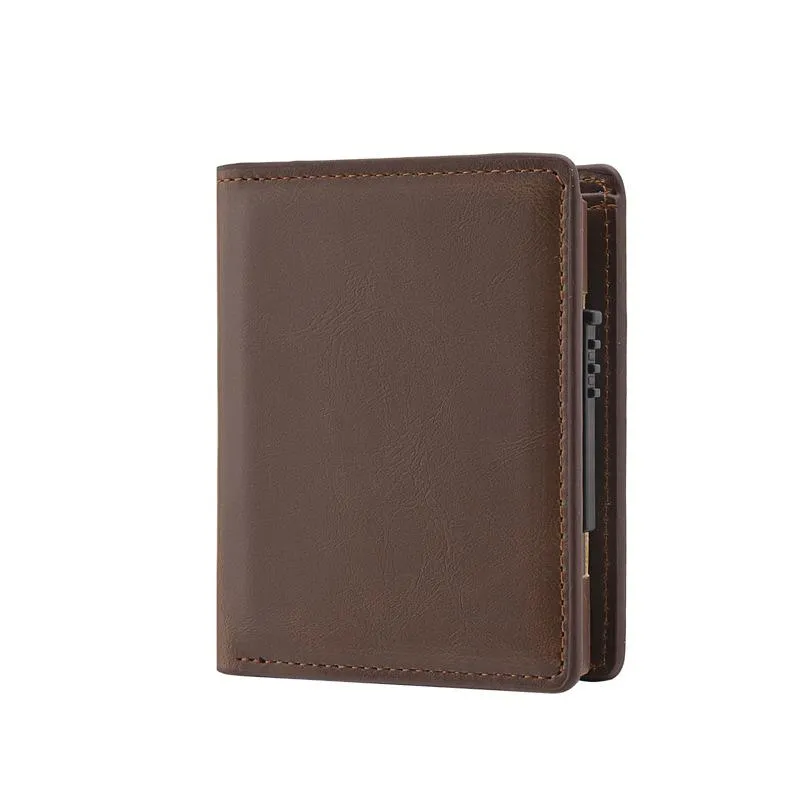Wallets Man Smart Wallet Business Card Holder Hasp Rfid Aluminum Metal Credit Mini WalletWallets2817