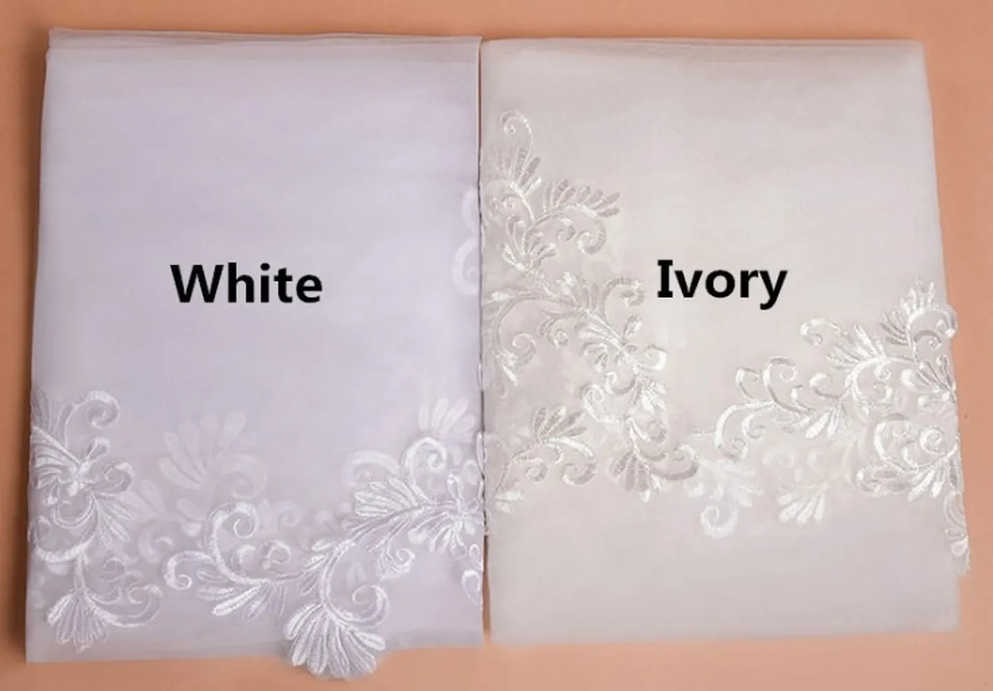 Modne białe koronkowe koronkowe welony ślubne dla panny młodej z grzebieniami elegancki jedna warstwowa tiul długi 3m 3 5m 4m 5M 5M welon nowiska 205a