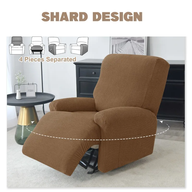 Split Design Recliner Cover Relax All-Inclusive Massage Lounger Single Couch Sofa Slipcovers för vardagsrum Fåtölj täcken 220513