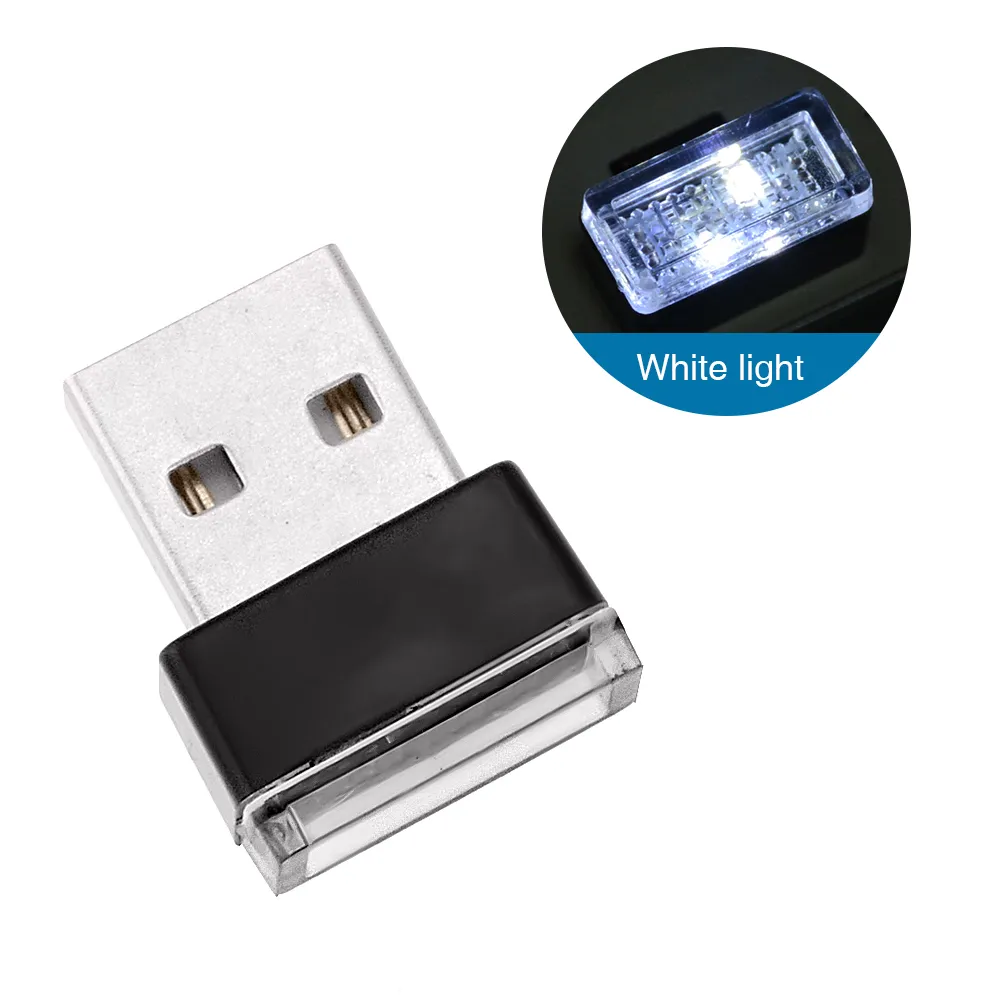 Mini USB LED Auto Lichter Innen Neon Atmosphäre Umgebungs Helle Lampe Dekorative Licht Universal PC Tragbare Plug & Play Autos Zubehör