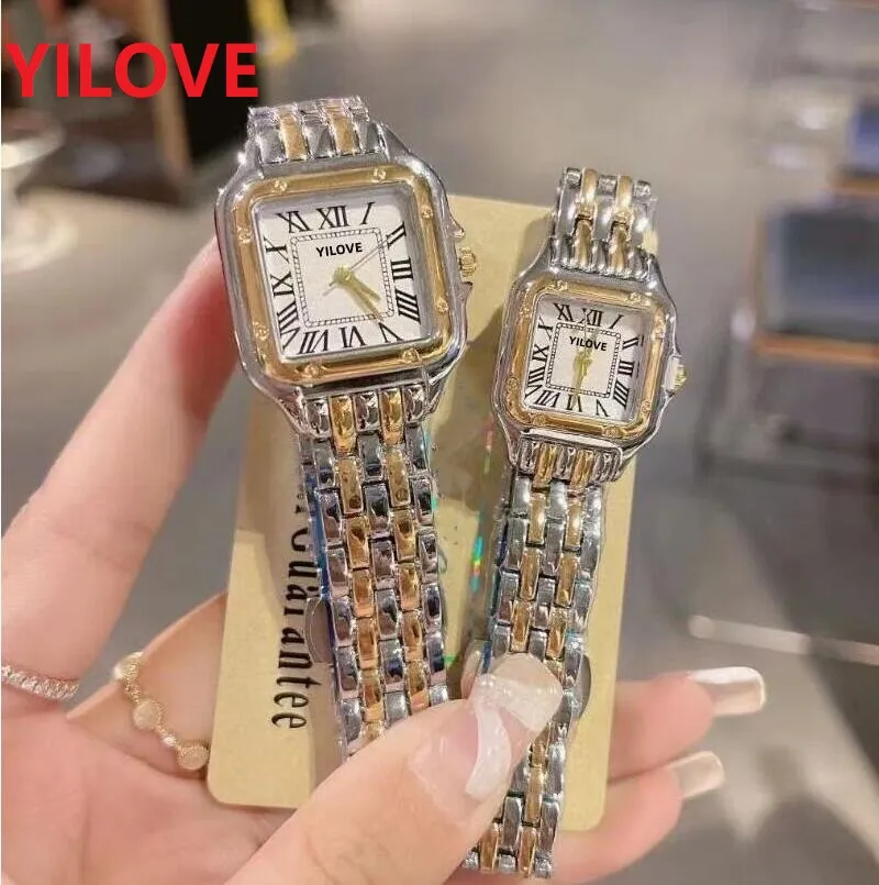Petite montre romaine carrée pour femmes, or Rose, argent, noir, Quartz, acier inoxydable, orologi da donna di lusso201g