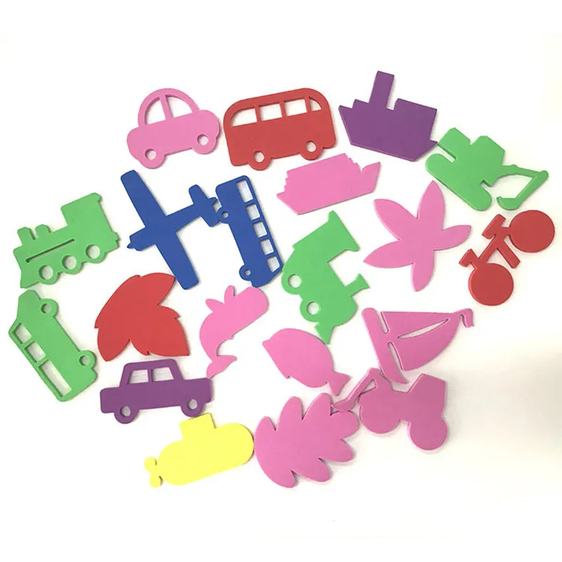 Puzzle Bath Toys EVA Letter Transportation Paste Kindergarten Cognitive Words jigsaw Bathroom Game Kids Education Toy 220531