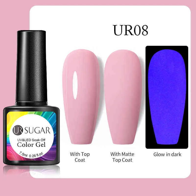 Nail Gel Toy 7 5ml Smalto luminoso Glow in Dark Fluorescent Neon Soak Off Varnish All for Manicure Art Design 0328