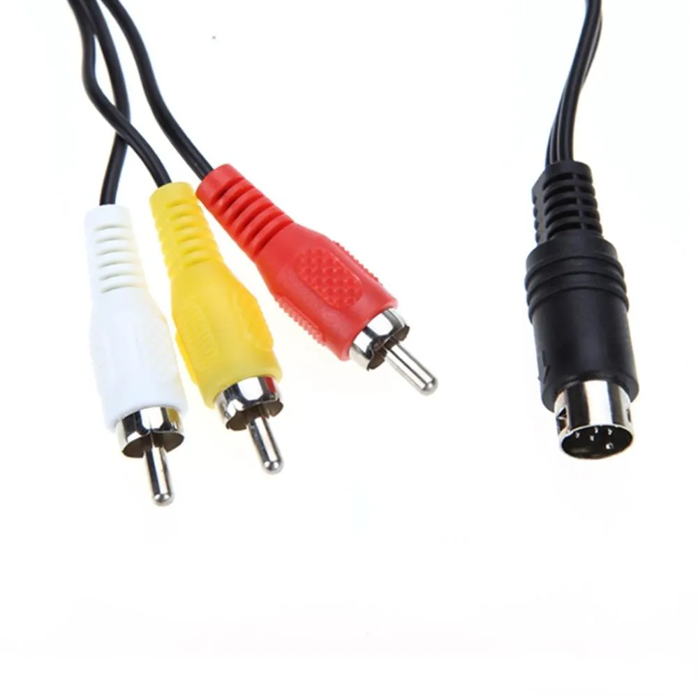 3RCA 1,8 m 6 stóp 9 Pin Audio Video Kabel AV dla Sega Genesis 2 lub 3 Game A/V Connection Drut przewodowy