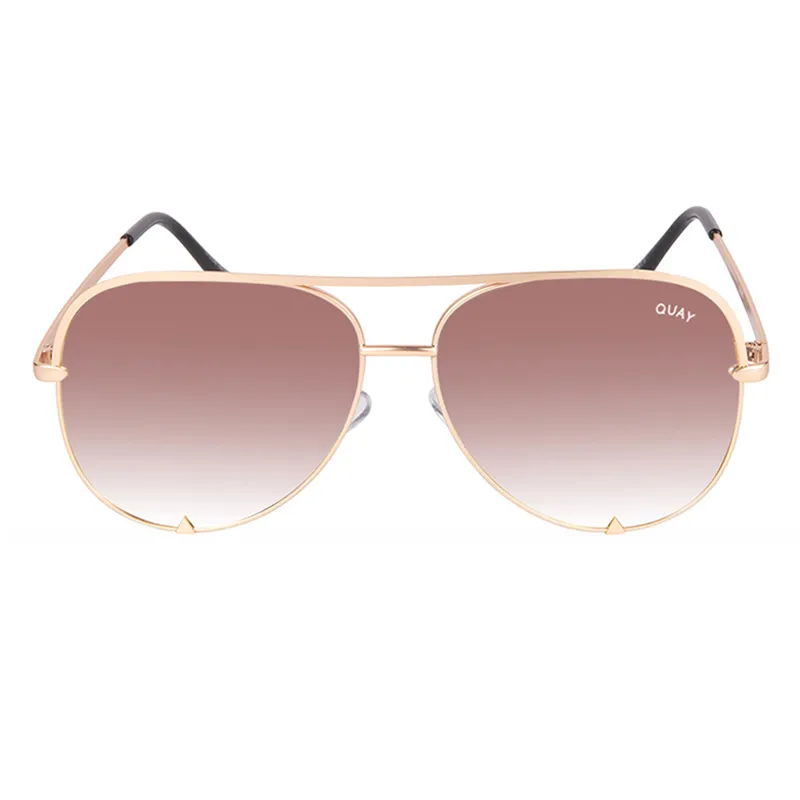 Óculos de sol piloto de alta chave moda feminina quay marca design viajar óculos de sol para mulher gradiente lasies feminino muje2550