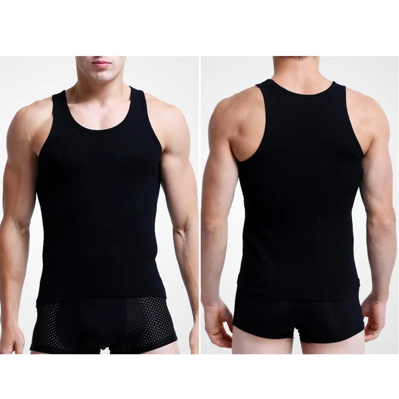 Custom Men Muscle Sleeveless Tank Top Casual Tight Vest Round Neck Sports Fitness Vest Workout Bodybuilding Fitness Running 220607