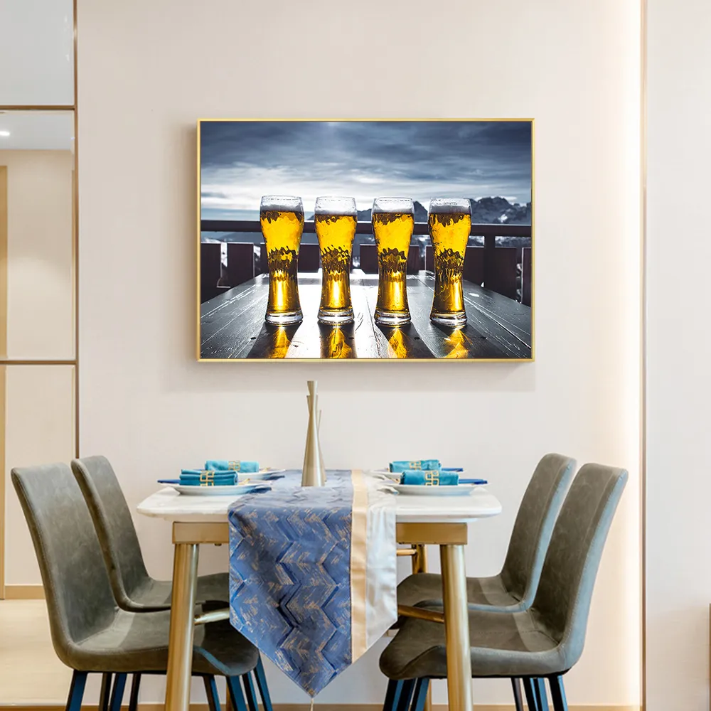 Modern tuval duvar sanatı meyve yemekleri posterler mutfak için basılı boyama ev dekorasyon üzüm şarap duvar resimleri yemek odası için