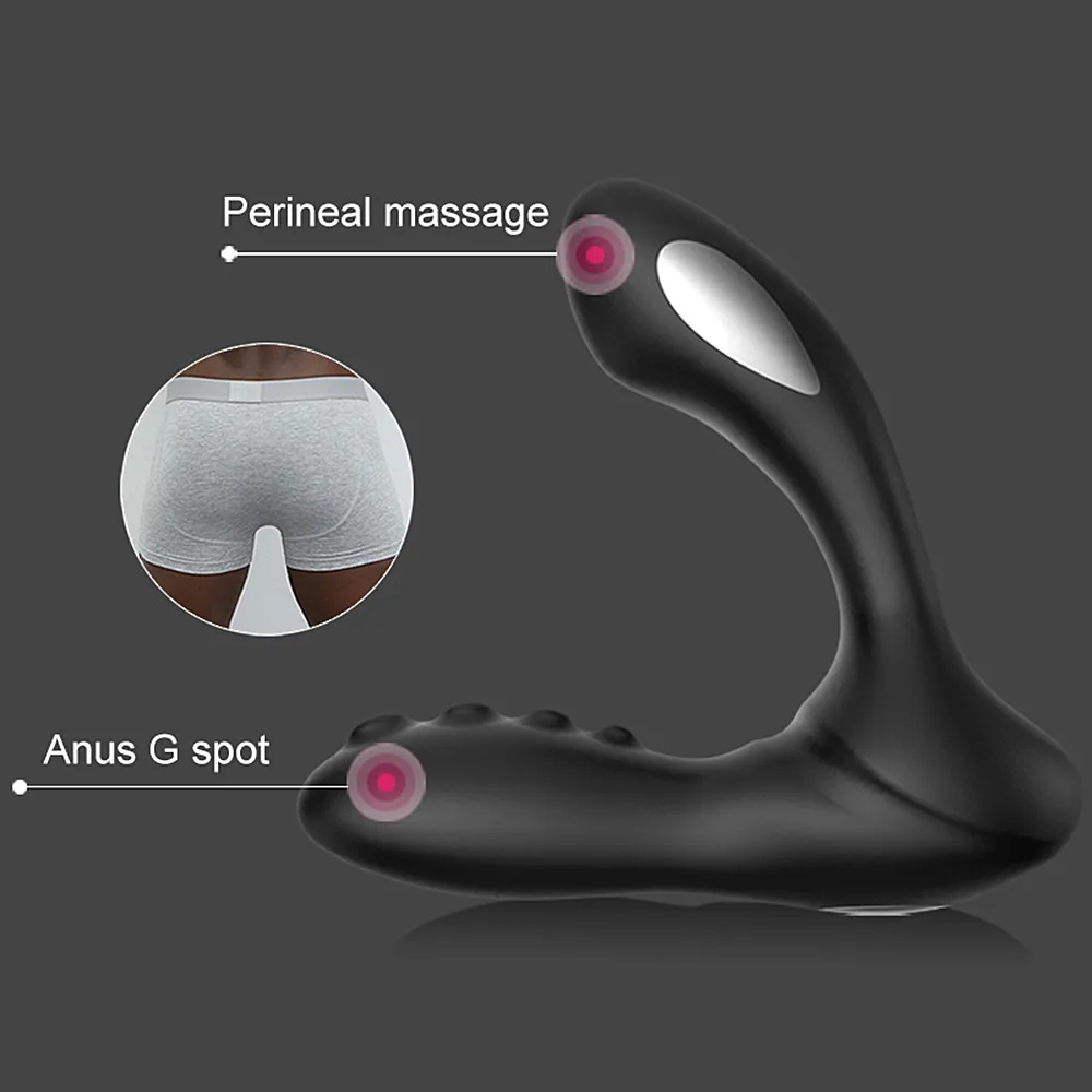 Olo anal dildo vibrator rumpa plug perineum stimulator elektrisk chock prostata massager 8 hastigheter sexiga leksaker för män kvinnor gay348i